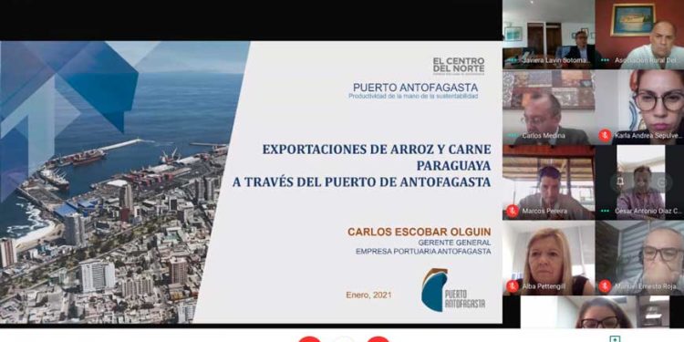 PUERTO ANTOFAGASTA DA A CONOCER OPORTUNIDADES A EMPRESARIOS DE ARROZ Y CARNE DE PARAGUAY