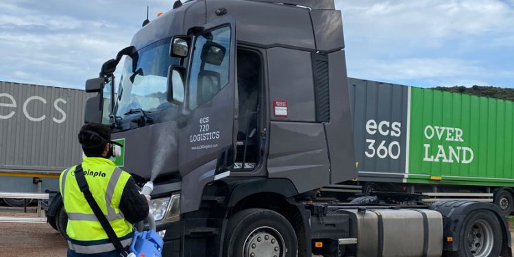 ECS360 LOGISTICS ACTIVA LA DESINFECCIÓN ANTI COVID CON LA NEBULIZACIÓN EN FRÍO EN SU FLOTA
