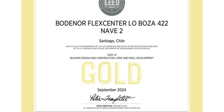 BODENOR FLEXCENTER OBTUVO CERTIFICACIÓN LEED NIVEL GOLD