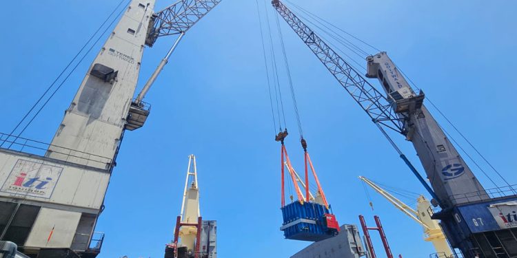 ITI CONCRETA EXITOSA DESCARGA DE TRANSFORMADORES DE 122 TONELADAS