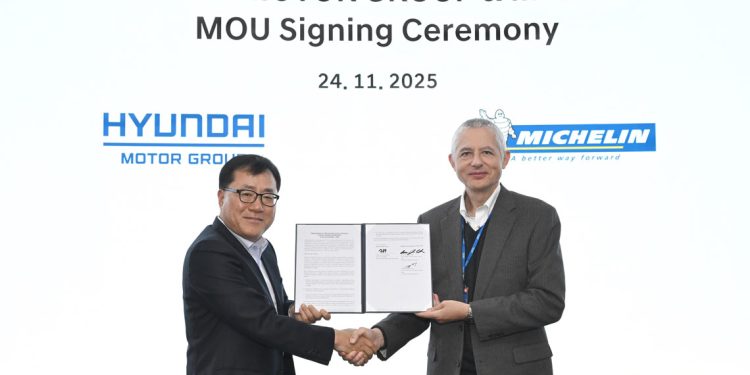 MICHELIN Y HYUNDAI MOTOR GROUP SE ASOCIAN PARA ACELERAR LAS TECNOLOGÍAS DE NEUMÁTICOS DE PRÓXIMA GENERACIÓN PARA LA MOVILIDAD DEL FUTURO