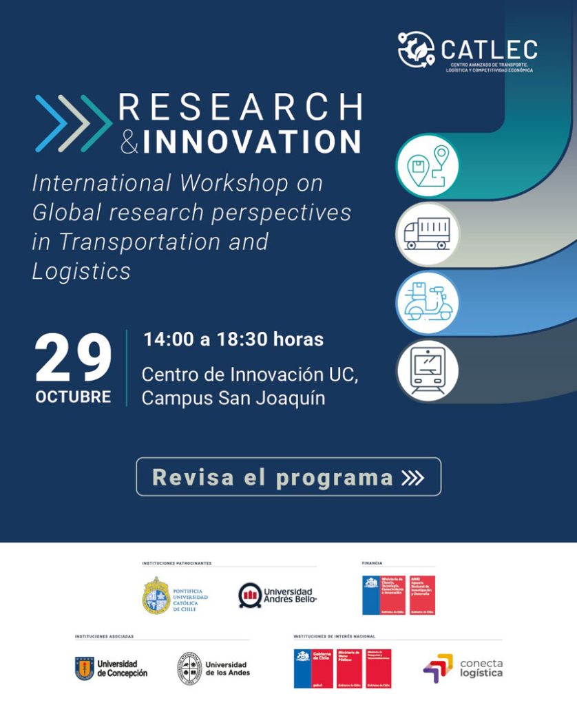 SEIS EXPERTOS INTERNACIONALES ABORDARÁN NUEVAS TENDENCIAS EN TRANSPORTE Y LOGÍSTICA EN WORKSHOP DE CATLEC